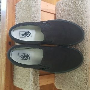 VANS Classic skate shoe, black, mens 10.5/womens 12